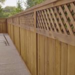 Redwoods Inc Waco - Pool Wood Privacy Fence with Lattice Top